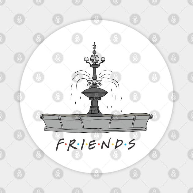 Friends Fountain Magnet by ShayliKipnis